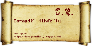 Daragó Mihály névjegykártya